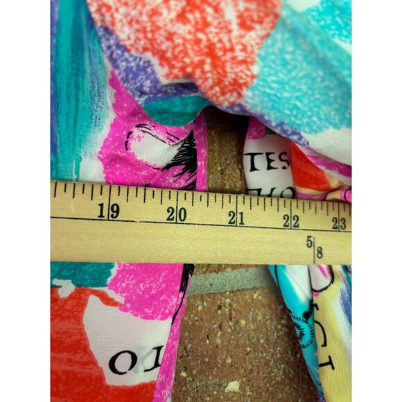 Diane Gilman Womens Multicolor Floral Patchwork Button-Up Silk Jacket - Picture 7 of 12